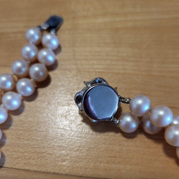 Vintage Faux Pearl Double-Strand Necklace - Picture 5 of 5